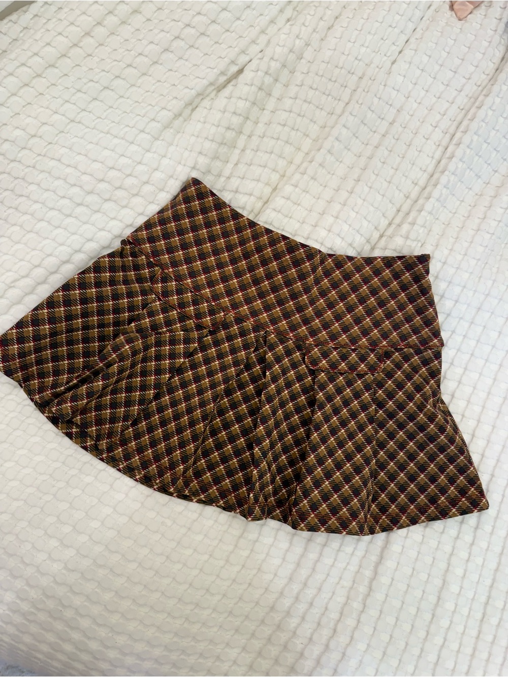 Kimchi Blue - Plaid Top and Skirt Set in Brown - Picture 3 of 7